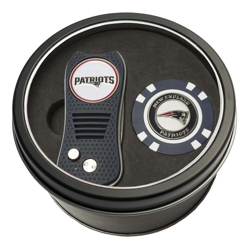 New England Patriots Switch Chip Golf Tin Set