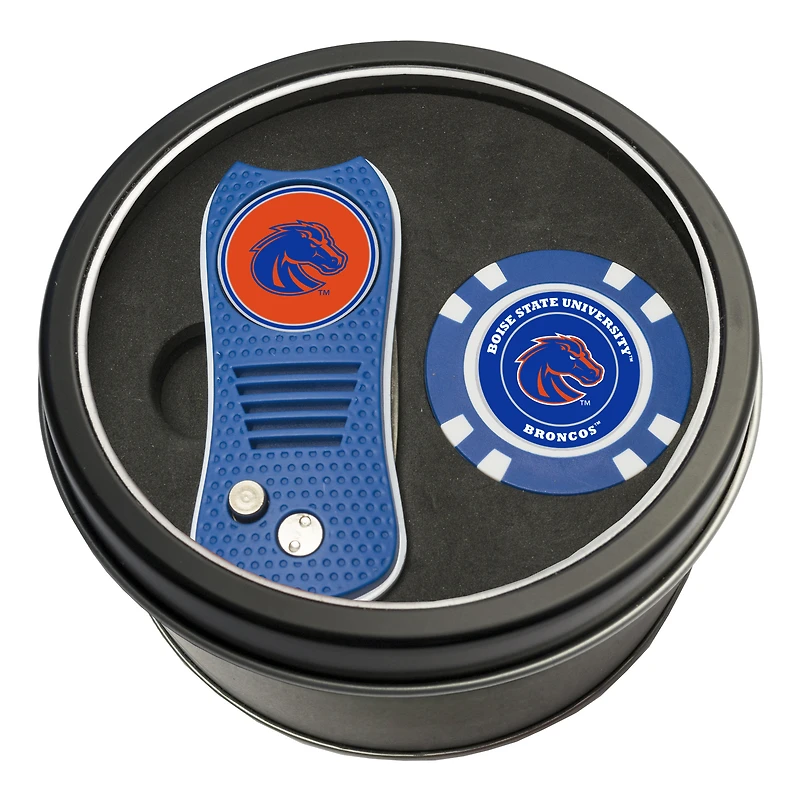 Boise State Broncos Switch Chip Golf Tin Set