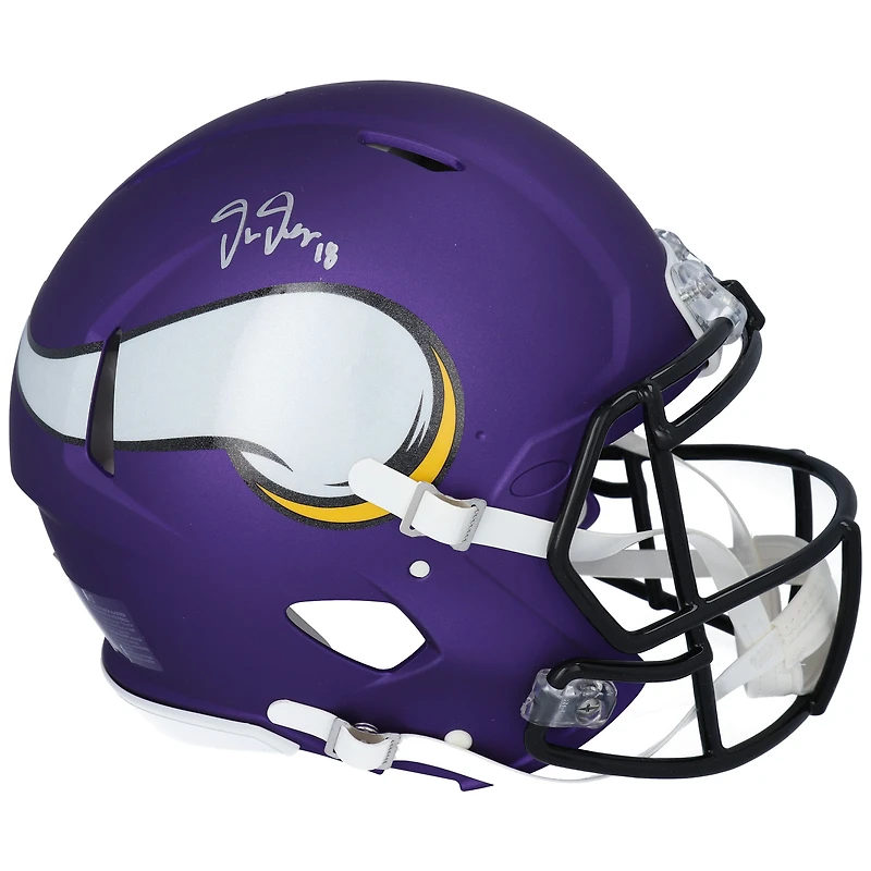 Justin Jefferson Minnesota Vikings Autographed Riddell Speed Authentic Helmet