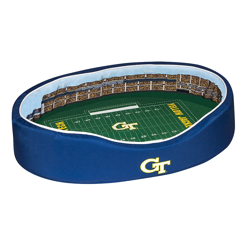 Gold/Navy Georgia Tech Yellow Jackets 38'' x 25'' x 8'' Large Stadium Oval Dog Bed