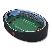 Red/Black Texas Tech Red Raiders 8'' x 25'' x 38'' Large Stadium Oval Dog Bed