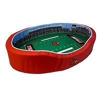 Red/Black Louisville Cardinals 34'' x 22'' x 7'' Medium Stadium Oval Dog Bed
