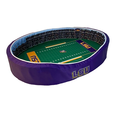 Purple/Gold LSU Tigers 34'' x 22'' x 7'' Medium Stadium Oval Dog Bed