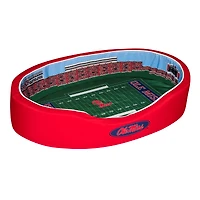 Red/Navy Ole Miss Rebels 34'' x 22'' x 7'' Medium Stadium Oval Dog Bed