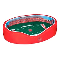 Red/White NC State Wolfpack 34'' x 22'' x 7'' Medium Stadium Oval Dog Bed