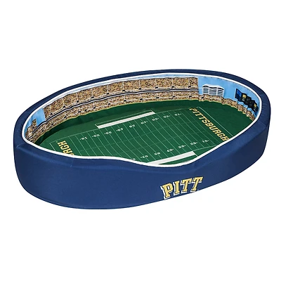 Navy/Gold Pitt Panthers 34'' x 22'' x 7'' Medium Stadium Oval Dog Bed