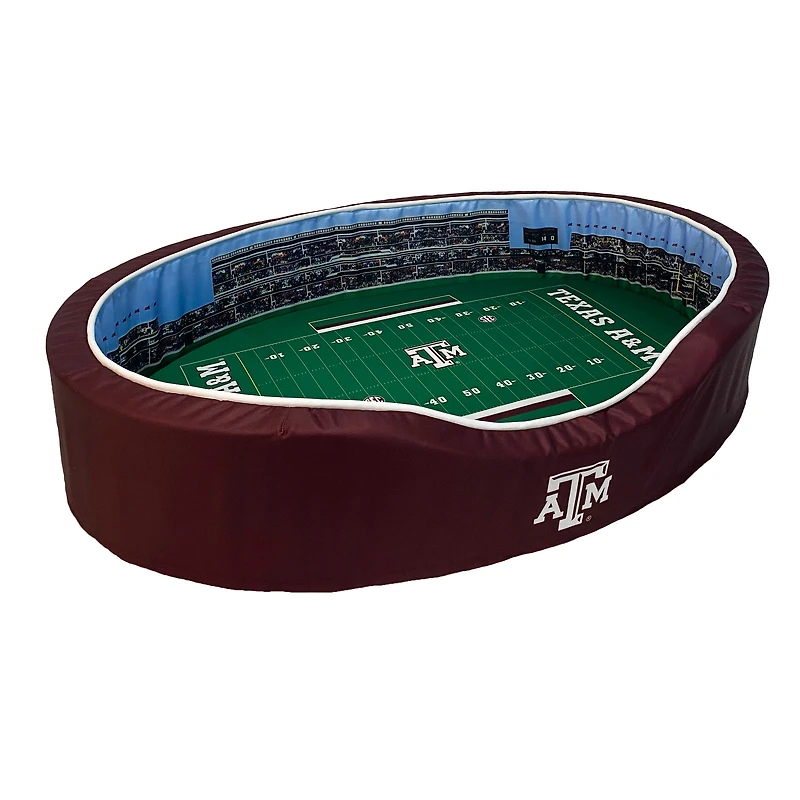 Maroon/White Texas A&M Aggies 34'' x 22'' x 7'' Medium Stadium Oval Dog Bed