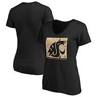 Women's Black Washington State Cougars OHT Eagle V-Neck T-Shirt