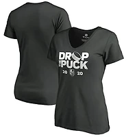 Women's Black Vegas Golden Knights Drop the Puck V-Neck T-Shirt