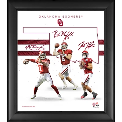 Oklahoma Sooners Framed 15" x 17" Quarterbacks Franchise Foundations Collage