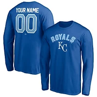 Men's Royal Kansas City Royals Personalized Winning Streak Name & Number Long Sleeve T-Shirt
