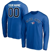 Men's Royal Toronto Blue Jays Personalized Winning Streak Name & Number Long Sleeve T-Shirt