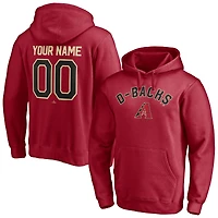 Men's Red Arizona Diamondbacks Personalized Winning Streak Name & Number Pullover Hoodie