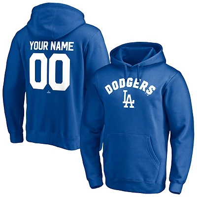 Men's Royal Los Angeles Dodgers Personalized Winning Streak Name & Number Pullover Hoodie