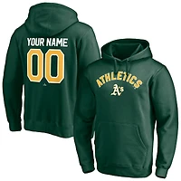 Men's Green Athletics Personalized Winning Streak Name & Number Pullover Hoodie