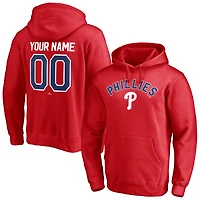 Men's Red Philadelphia Phillies Personalized Winning Streak Name & Number Pullover Hoodie