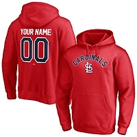 Men's Red St. Louis Cardinals Personalized Winning Streak Name & Number Pullover Hoodie