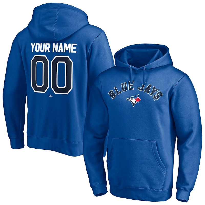 Men's Royal Toronto Blue Jays Personalized Winning Streak Name & Number Pullover Hoodie