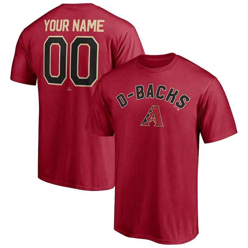 Men's Red Arizona Diamondbacks Personalized Team Winning Streak Name & Number T-Shirt