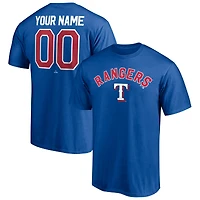 Men's Royal Texas Rangers Personalized Team Winning Streak Name & Number T-Shirt