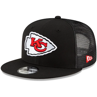 Men's New Era Black Kansas City Chiefs Shade Trucker 9FIFTY Snapback Hat