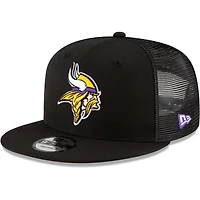 Men's New Era Black Minnesota Vikings Shade Trucker 9FIFTY Snapback Hat