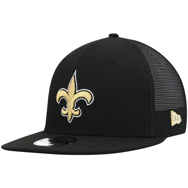 Men's New Era Black New Orleans Saints Shade Trucker 9FIFTY Snapback Hat