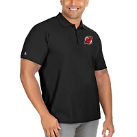 Men's Antigua Black New Jersey Devils Big & Tall Legacy Pique Polo
