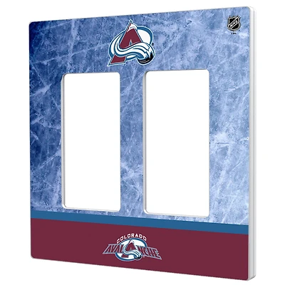 Colorado Avalanche Wordmark Double Rocker Lightswitch Plate