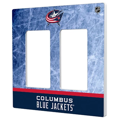 Columbus Blue Jackets Wordmark Double Rocker Lightswitch Plate