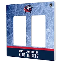 Columbus Blue Jackets Wordmark Double Rocker Lightswitch Plate