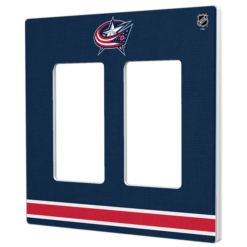 Columbus Blue Jackets Double Rocker Lightswitch Plate
