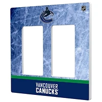 Vancouver Canucks Wordmark Double Rocker Lightswitch Plate