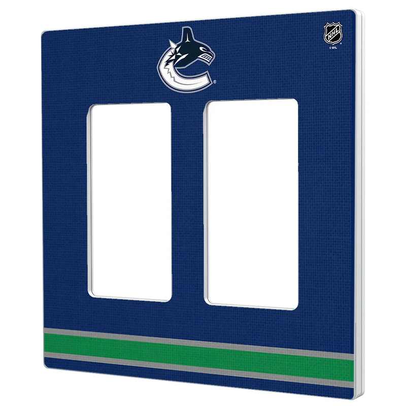 Vancouver Canucks Double Rocker Lightswitch Plate