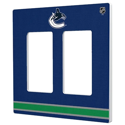 Vancouver Canucks Double Rocker Lightswitch Plate