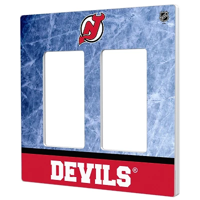New Jersey Devils Wordmark Double Rocker Lightswitch Plate