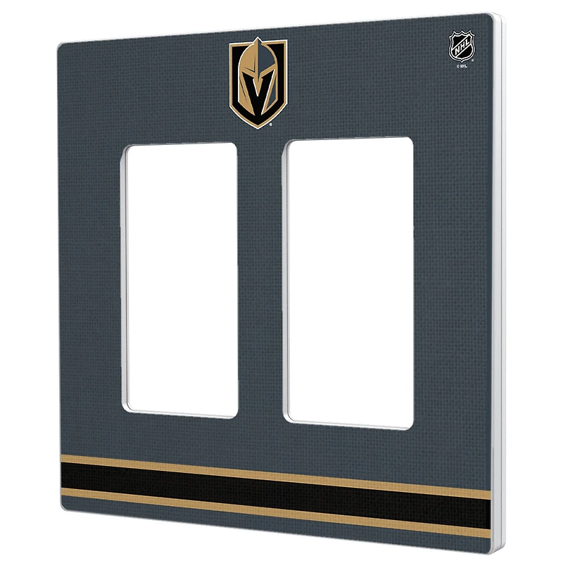 Vegas Golden Knights Double Rocker Lightswitch Plate