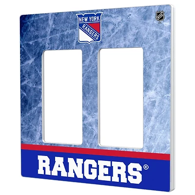 New York Rangers Wordmark Double Rocker Lightswitch Plate