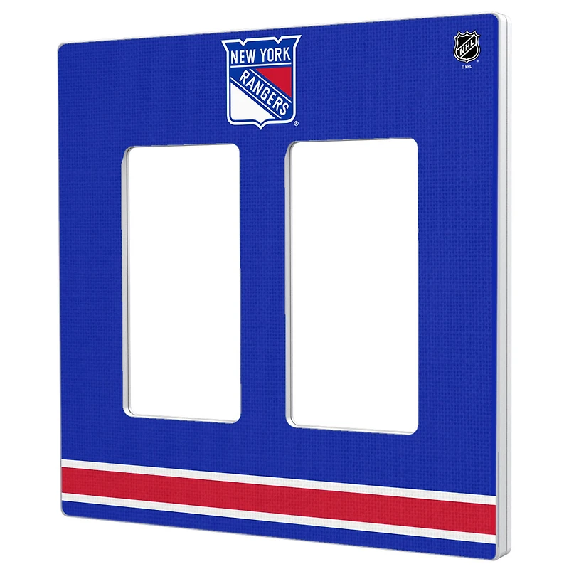 New York Rangers Double Rocker Lightswitch Plate