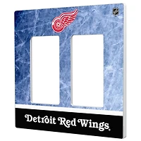 Detroit Red Wings Wordmark Double Rocker Lightswitch Plate