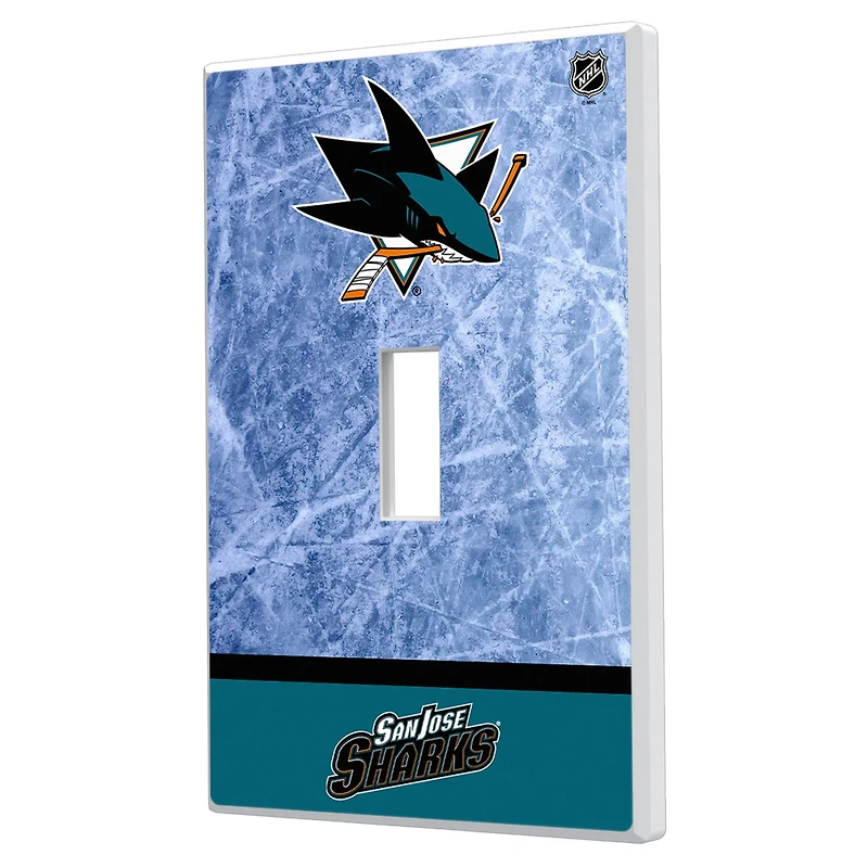 San Jose Sharks Wordmark Single Toggle Lightswitch Plate