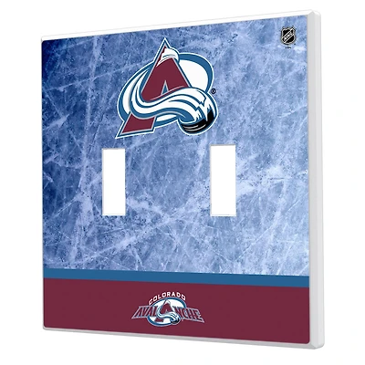 Colorado Avalanche Wordmark Double Toggle Lightswitch Plate