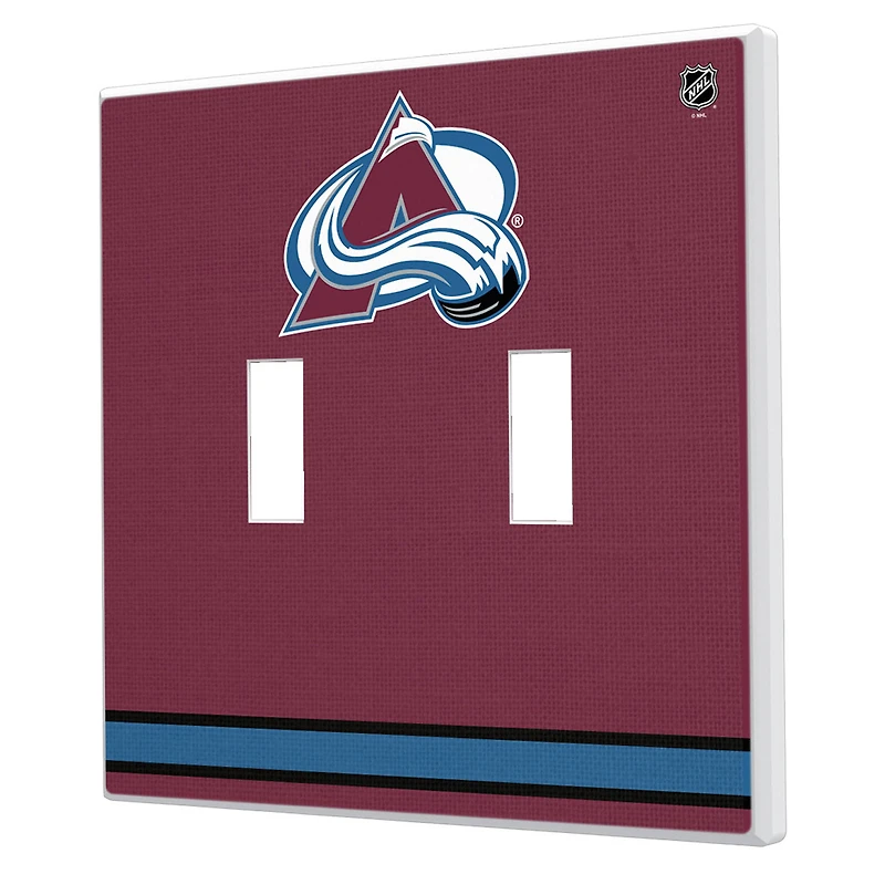Colorado Avalanche Double Toggle Lightswitch Plate