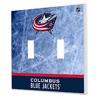 Columbus Blue Jackets Wordmark Double Toggle Lightswitch Plate