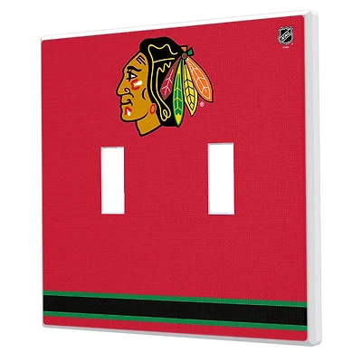 Chicago Blackhawks Double Toggle Lightswitch Plate