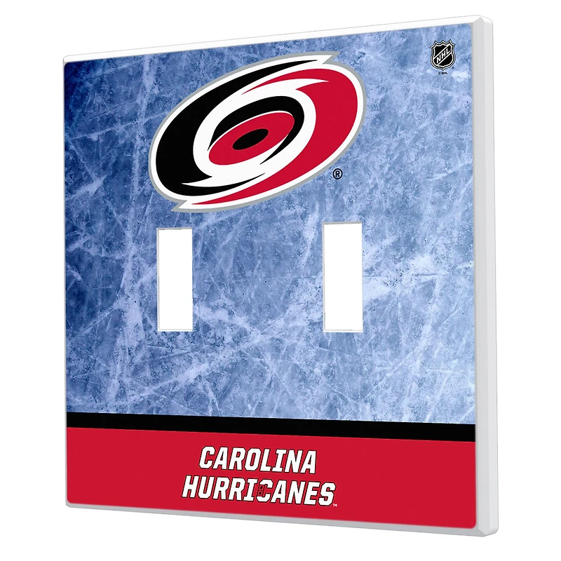 Carolina Hurricanes Wordmark Double Toggle Lightswitch Plate