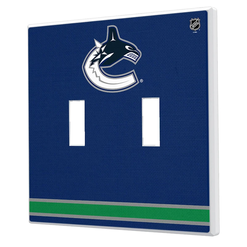 Vancouver Canucks Double Toggle Lightswitch Plate