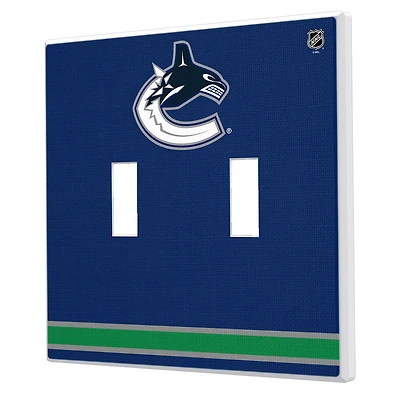 Vancouver Canucks Double Toggle Lightswitch Plate
