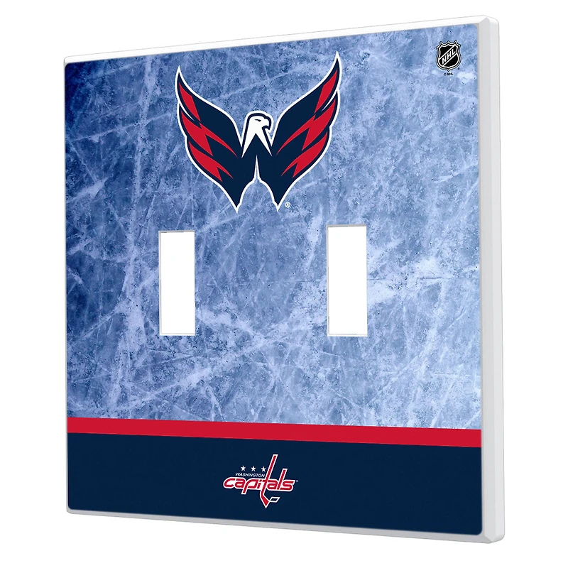 Washington Capitals Wordmark Double Toggle Lightswitch Plate