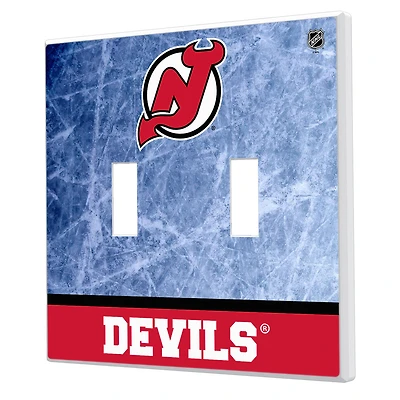 New Jersey Devils Wordmark Double Toggle Lightswitch Plate